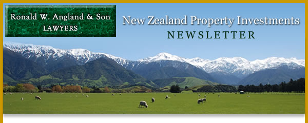 Anglands New Zealand Property Investments Newsletter